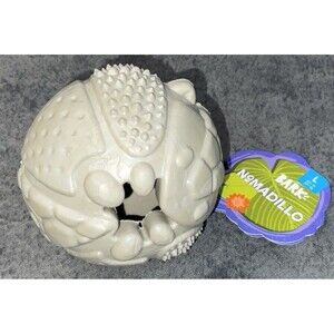 Bark Box Super Chewer Nomadillo Dog Fetch Treat Dispensing Toy Large Ball